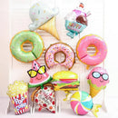 5pcs Food Balloon | Random Donuts Balloon Cake Balloon Aluminum Film Balloon 25in-30in Home Decor Birthday Party Arrangements