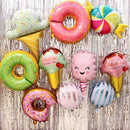 5pcs Food Balloon | Random Donuts Balloon Cake Balloon Aluminum Film Balloon 25in-30in Home Decor Birthday Party Arrangements