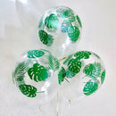 18pcs Palm Leaves Balloons Party Balloons Hawaiian Party Balloons 12 Inch Latex Balloons For Birthday Jungle Tropical Party Baby Shower