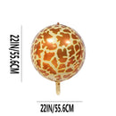 2pcs/pack 22 Inch 4D Animal Pattern Gradient Aluminum Film Balloon| Random Forest Style For Theme Party Birthday Party Decoration