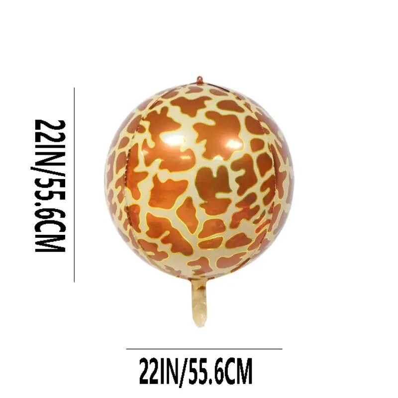 2pcs/pack 22 Inch 4D Animal Pattern Gradient Aluminum Film Balloon| Random Forest Style For Theme Party Birthday Party Decoration