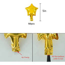 50 Pieces 5 Inch Gold Star Balloons Foil Balloons Polyester Film Balloons For Baby Christening, Gender Reveal | Wedding | Birthday