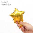 50 Pieces 5 Inch Gold Star Balloons Foil Balloons Polyester Film Balloons For Baby Christening, Gender Reveal | Wedding | Birthday