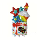 Set, Foil Balloon | Single Pack | Birthday Cake Gift Box Balloon | Party Decoration | Scene Decor, Room Decor | Birthday Party Supplies