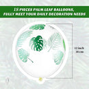 18pcs Palm Leaves Balloons Party Balloons Hawaiian Party Balloons 12 Inch Latex Balloons For Birthday Jungle Tropical Party Baby Shower