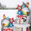 Set, Foil Balloon | Single Pack | Birthday Cake Gift Box Balloon | Party Decoration | Scene Decor, Room Decor | Birthday Party Supplies