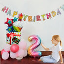 Set, Foil Balloon | Single Pack | Birthday Cake Gift Box Balloon | Party Decoration | Scene Decor, Room Decor | Birthday Party Supplies