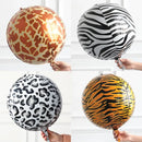2pcs/pack 22 Inch 4D Animal Pattern Gradient Aluminum Film Balloon| Random Forest Style For Theme Party Birthday Party Decoration