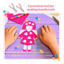 2 Pieces Handheld Hole Paper Punch Metal Single Handheld Paper Punchers Soft Handled Paper Cutter and 0.22 Inch Heart 0.2 Inch Star