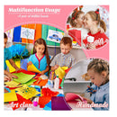 2 Pieces Handheld Hole Paper Punch Metal Single Handheld Paper Punchers Soft Handled Paper Cutter and 0.22 Inch Heart 0.2 Inch Star