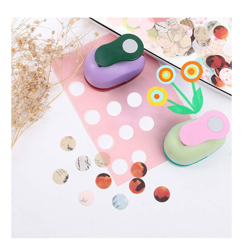 3 Pieces Handheld Hole Puncher Single Hole Punch Paper Punch Hole Puncher  Shape with Soft Handle and 1/4 Inch Star Shaped Heart Shaped Circle Shaped