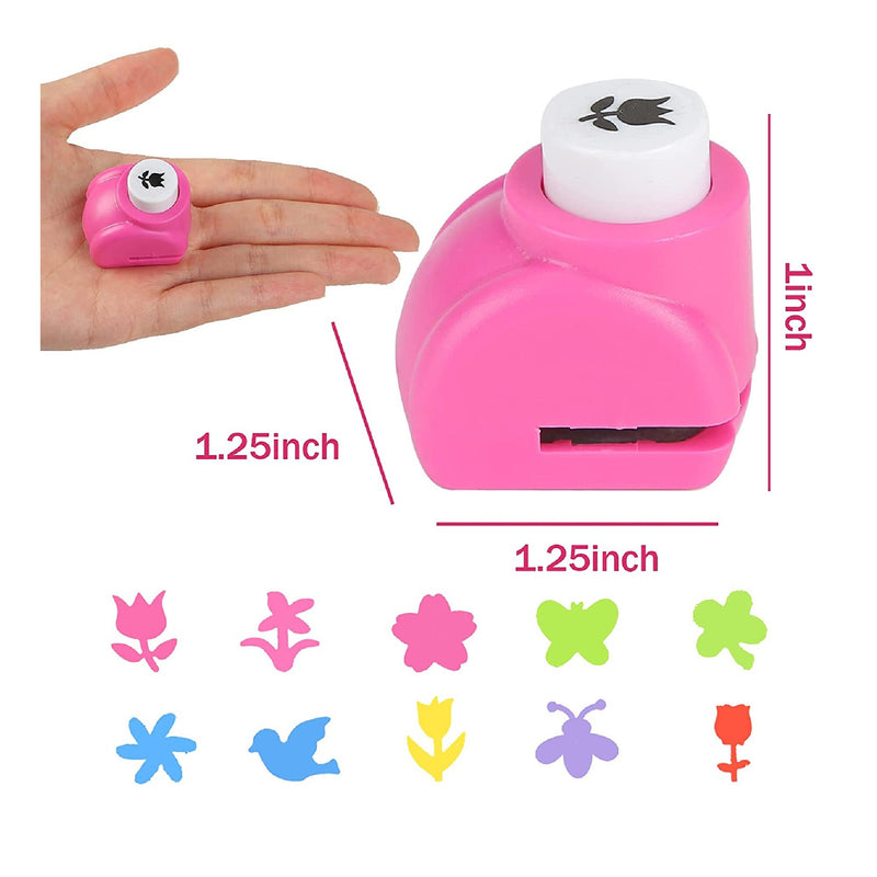 Spring-themed Shape Hole Punchers Set 10PCS Variety Pack for Crafts,  Scrapbooking, and More Child-friendly and Precise Punching 