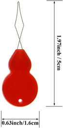 30 Pieces Gourd Shaped Plastic Needle Threaders | Plastic Wire Loop DIY Needle Threader Hand Machine Sewing Tool for Sewing Crafting