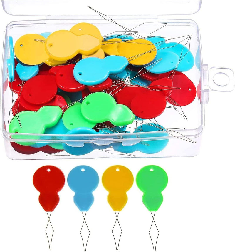 30 Pieces Gourd Shaped Plastic Needle Threaders | Plastic Wire Loop DIY Needle Threader Hand Machine Sewing Tool for Sewing Crafting