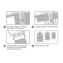 Bira 1.5",2", 2.5" Banner Shape Lever Action Craft Punch for Paper Crafting Scrapbooking Cards Arts