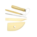 Honbay 8-Piece Wooden Pottery Clay Wax Tool Kit Carving Sculpting Modeling Tool Set