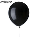 200pcs 5 Inch/12.7cm Pure Black Dumb Light Emulsified Balloon For Party Personality Decoration