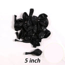 200pcs 5 Inch/12.7cm Pure Black Dumb Light Emulsified Balloon For Party Personality Decoration