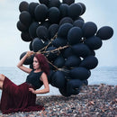 200pcs 5 Inch/12.7cm Pure Black Dumb Light Emulsified Balloon For Party Personality Decoration