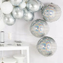 1pc 22 Inches 4D Gradient Color Aluminum Film Balloon Laser Aluminum Foil Ball | Disco Balloon Happy Birthday Party Decoration Balloon
