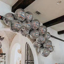 1pc 22 Inches 4D Gradient Color Aluminum Film Balloon Laser Aluminum Foil Ball | Disco Balloon Happy Birthday Party Decoration Balloon