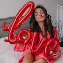 43''/108cm Oversized Body Red LOVE Aluminum Film Balloon For Valentine's Day Decoration