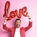 43''/108cm Oversized Body Red LOVE Aluminum Film Balloon For Valentine's Day Decoration