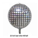 1pc 22 Inches 4D Gradient Color Aluminum Film Balloon Laser Aluminum Foil Ball | Disco Balloon Happy Birthday Party Decoration Balloon