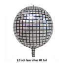 1pc 22 Inches 4D Gradient Color Aluminum Film Balloon Laser Aluminum Foil Ball | Disco Balloon Happy Birthday Party Decoration Balloon