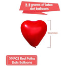 50pcs 10 Inch Large Red Heart Balloon | Valentine's Day Anniversary Wedding Decoration Balloon