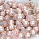 20pcs Rose Gold Lace Up Glitter Balloon Set