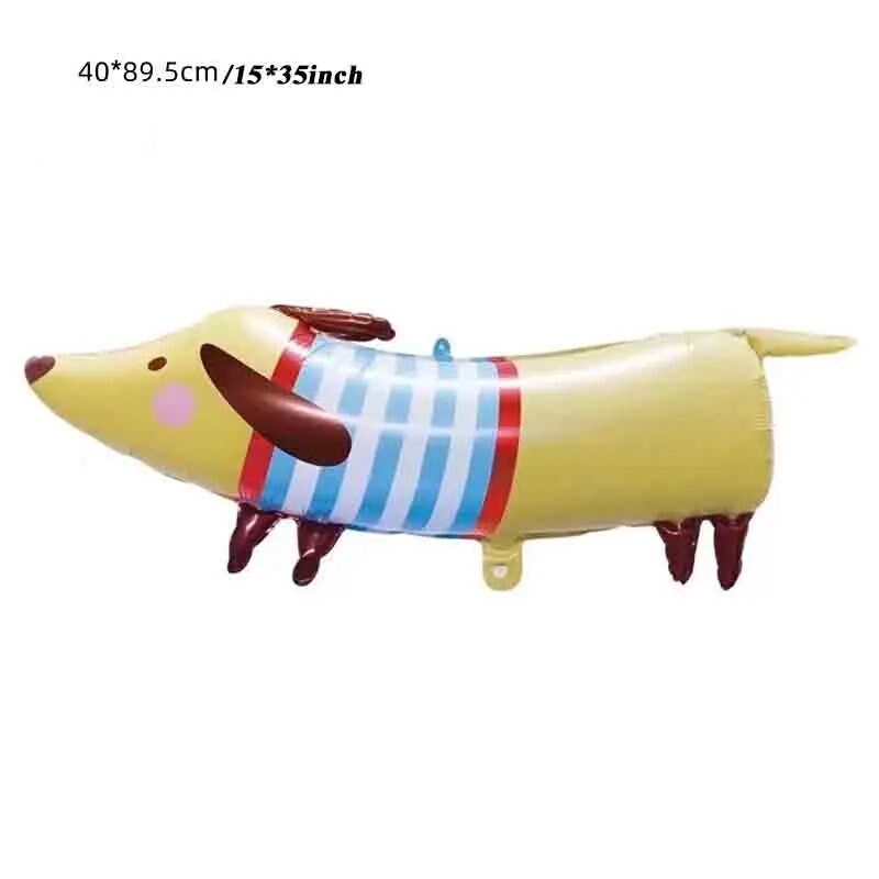 Cartoon Dachshund Decoration Balloon For Animal Pet Dog Theme Birthday Party Decorations Supplies