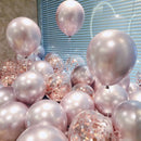 20pcs Rose Gold Lace Up Glitter Balloon Set