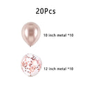 20pcs Rose Gold Lace Up Glitter Balloon Set