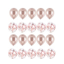 20pcs Rose Gold Lace Up Glitter Balloon Set