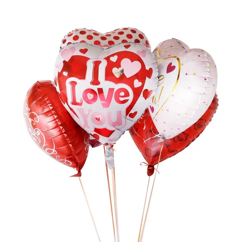 6pcs | Random Valentine's Day Romantic Party Decoration Balloons | Scene Decor | Room Decor | Valentine's Day Gift | Proposal Arrangement
