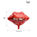 2pcs | Valentine's Day Kiss Me Romantic Party Decoration Balloons | Scene Decor | Room Decor Birthday Party Supplies |Theme Party Decoration