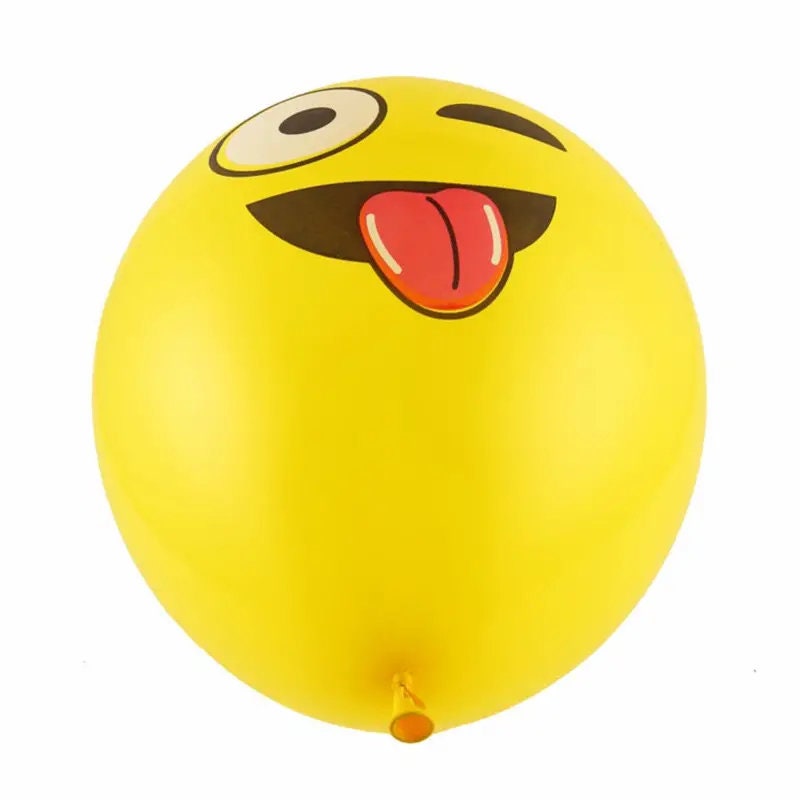 10pcs 12 Inch Cute Yellow Smiley Face Balloon