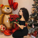 1pc 36 Inch Extra Large Huge Cuddle Love Bear Aluminum Film Balloon Valentine's Day Decoration Birthday Party Decoration Balloon