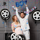 6pcs| Tire Wheel Balloons | 18 Inch | Race Car Balloons | Race Car Party Decorations | Car Foil Balloons | Large Car Birthday Party Supplies