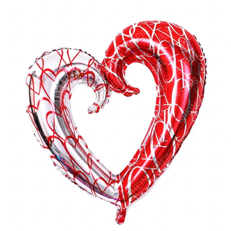 1pc 42 Inch Super Large Hook Mesh Love Aluminum Film Balloon | Valentine's Day Decoration Love Balloon