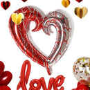 1pc 42 Inch Super Large Hook Mesh Love Aluminum Film Balloon | Valentine's Day Decoration Love Balloon