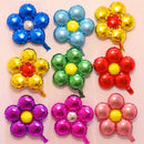 6pcs Random Multicolor Flowers Aluminum Foil Balloon Party