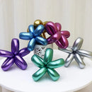 50pcs Metallic Long Balloons | Magic Long Twisting Balloons | Multicolor Shiny Chrome Latex Balloons DIY Balloon Animals Flowers