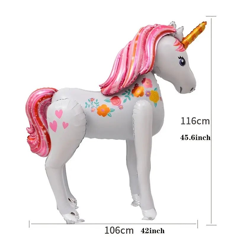 1pc | 3D Super Large Unicorn 46inch | Birthday Decoration Balloon | Holiday Accessory | Birthday Party Supplies | Room Decor