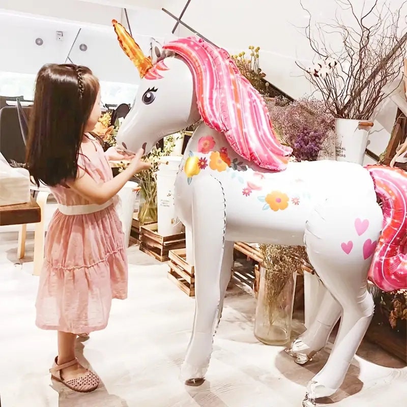 1pc | 3D Super Large Unicorn 46inch | Birthday Decoration Balloon | Holiday Accessory | Birthday Party Supplies | Room Decor