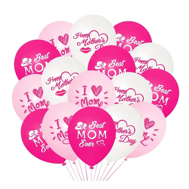 10pcs 12inch Balloon Happy Mother's Day Holiday Party Balloons Decorative Latex Balloons Party Supplies