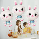 3pc | Easter Big Eyes Cute Jungle Bunny Balloon Jungle Bunny Birthday Party Decoration Balloons