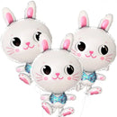 3pc | Easter Big Eyes Cute Jungle Bunny Balloon Jungle Bunny Birthday Party Decoration Balloons