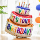 New Colorful Three Layers Cake Aluminum Film Balloons | Kids Birthday Party Arrangement Decoration Balloons